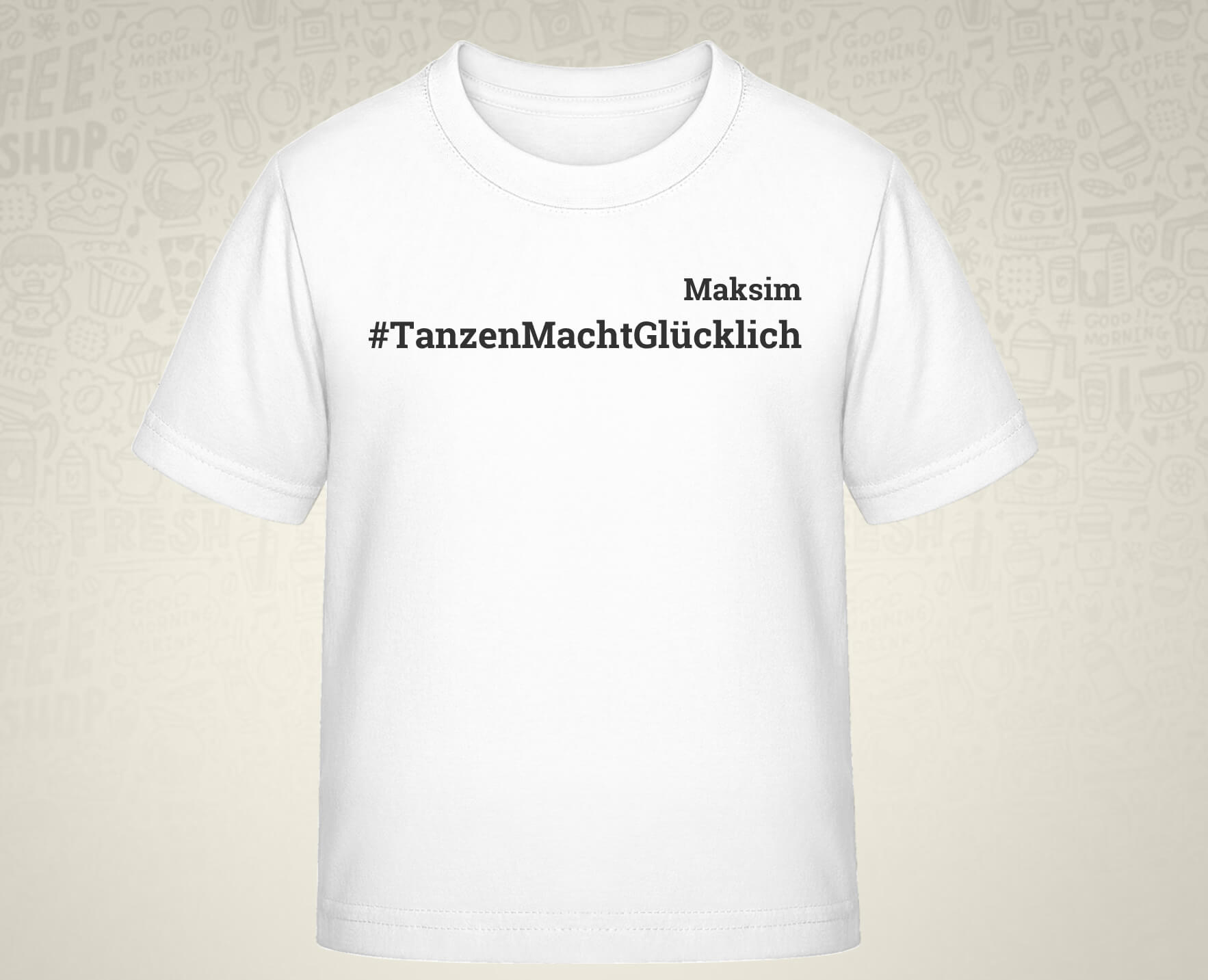 #TanzenMachtGlücklich T-Shirt für Kids in weiß