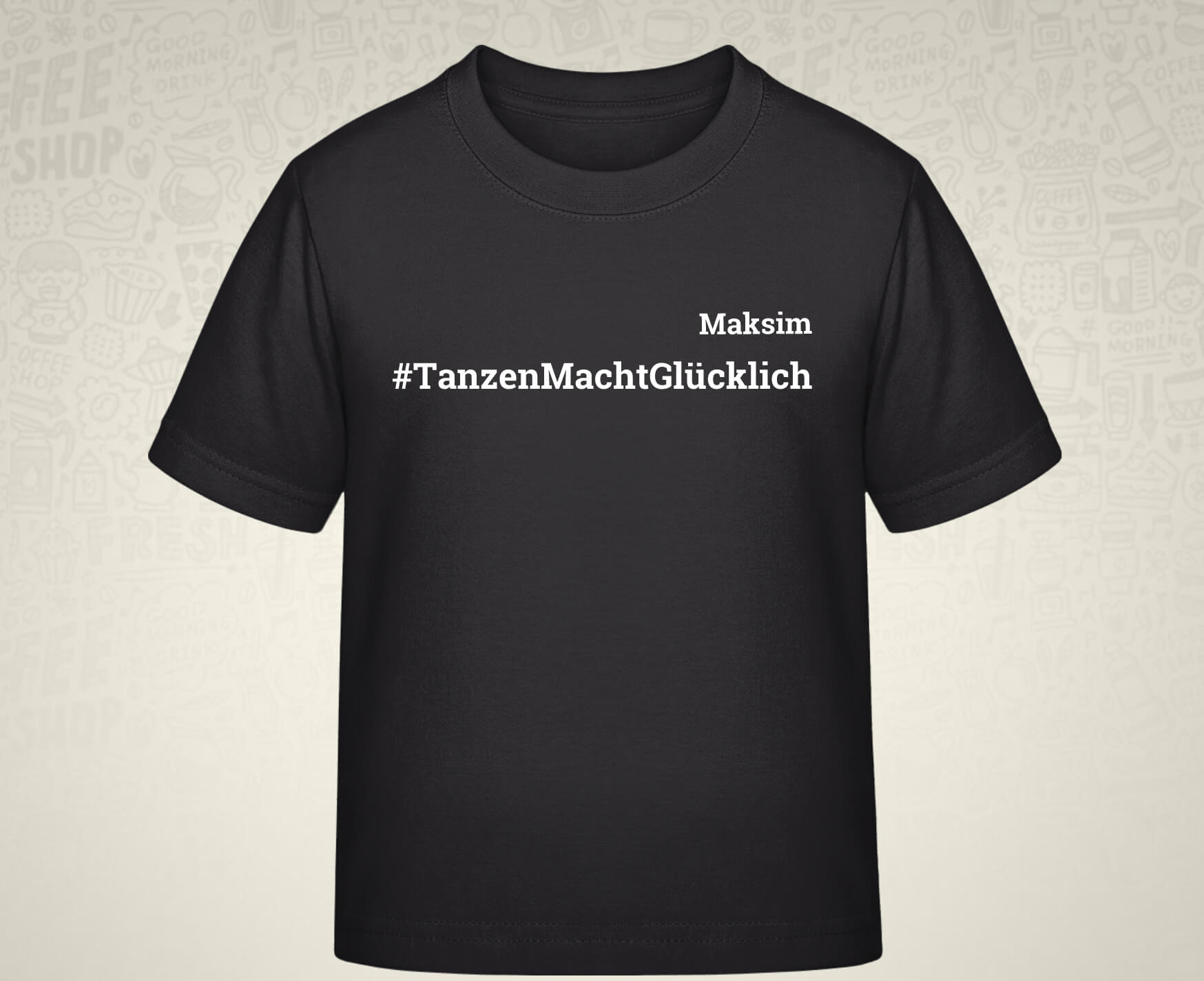 #TanzenMachtGlücklich T-Shirt für Kids in schwarz